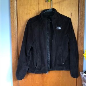 The North Face Black fuzzy jacket